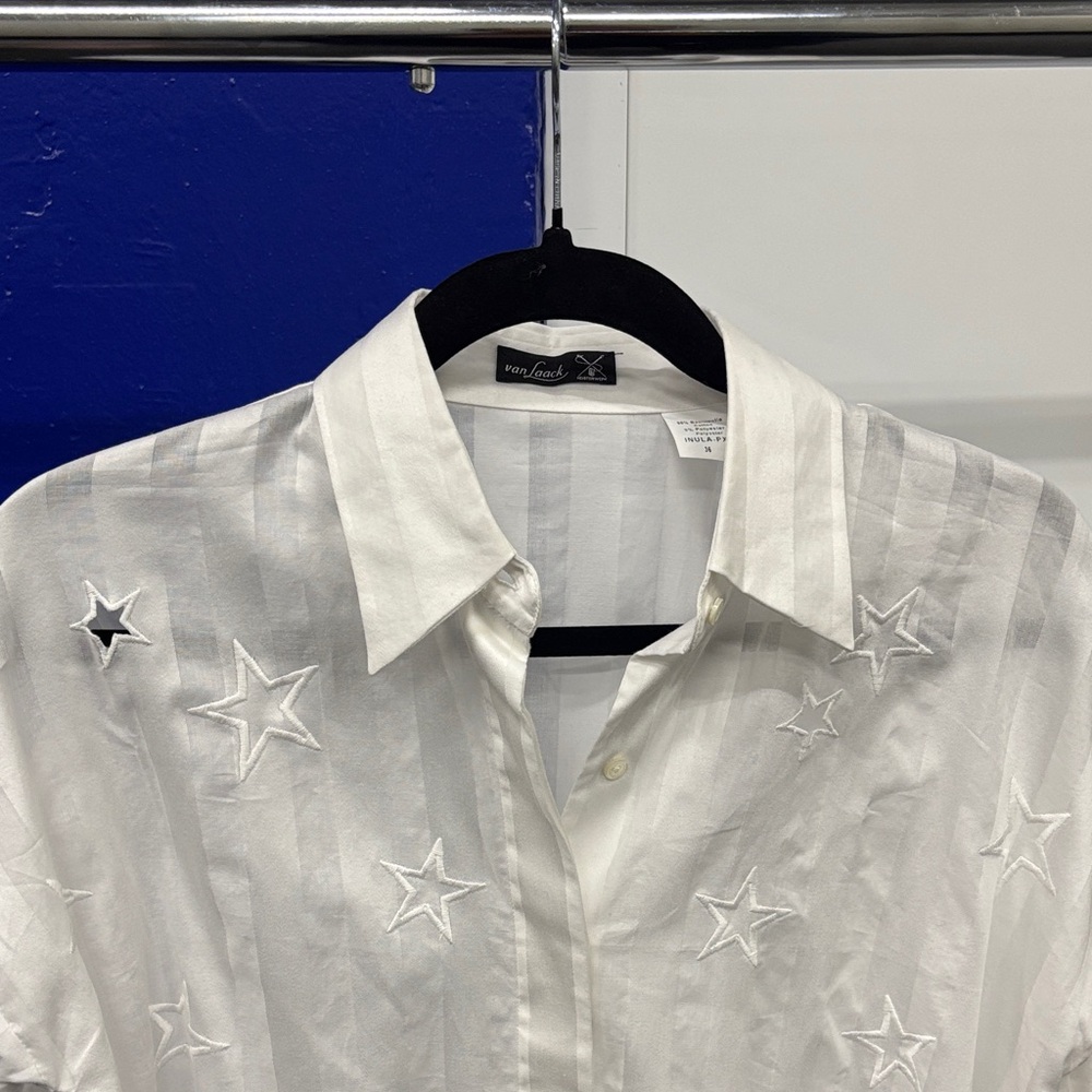 White Star Embroidered Men's Casual Shirt